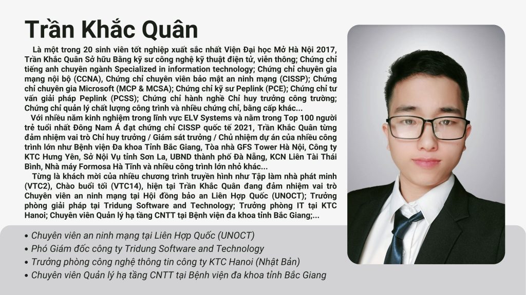Trần Khắc Quân – Từ cậu bé mồ côi nghèo khó trở thành chuyên viên bảo mật an ninh mạng trẻ tài năng